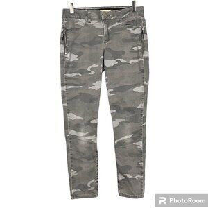 Democracy Pants Womens 8 Grey Camouflage Ab Solution Slimming Panel Skinny‎